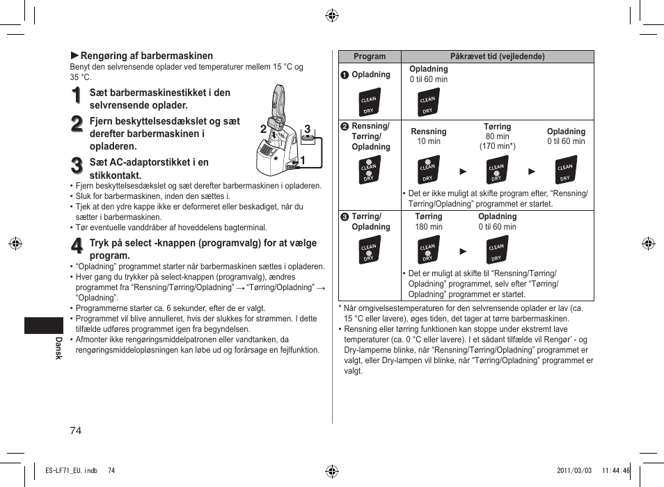 Panasonic ESLF71 User Manual | Page 74 / 192
