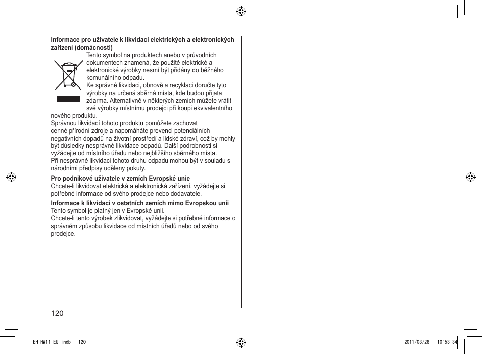 Panasonic EHHW11 User Manual | Page 120 / 158