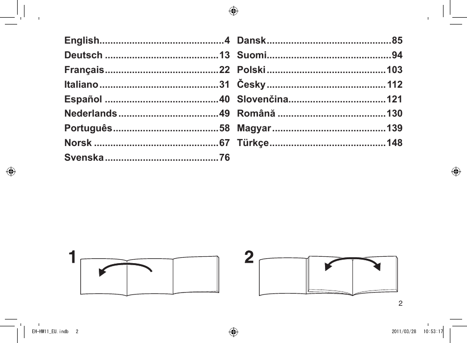 Panasonic EHHW11 User Manual | Page 2 / 158