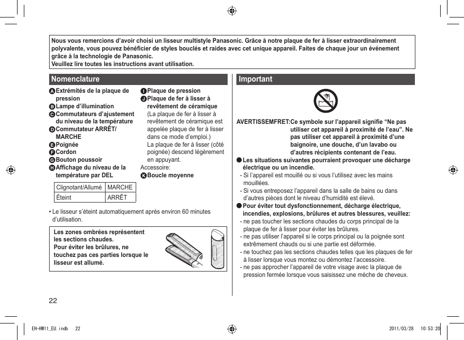 Panasonic EHHW11 User Manual | Page 22 / 158