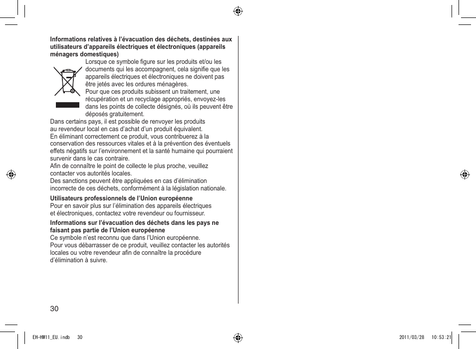 Panasonic EHHW11 User Manual | Page 30 / 158