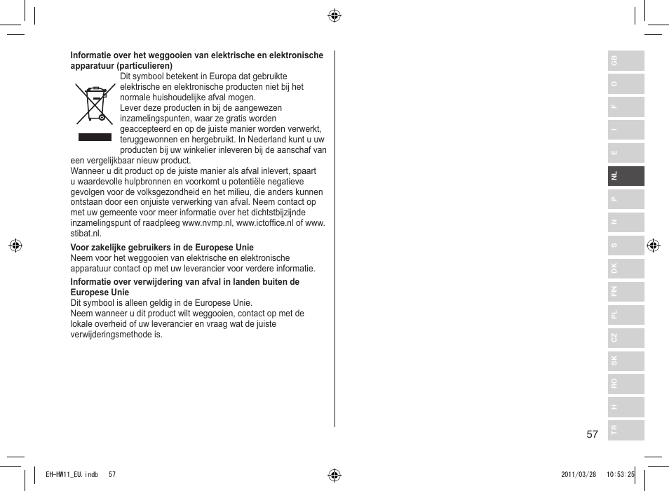 Panasonic EHHW11 User Manual | Page 57 / 158