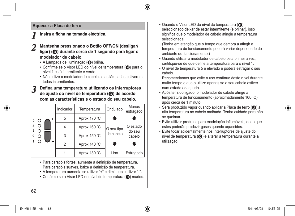 Panasonic EHHW11 User Manual | Page 62 / 158