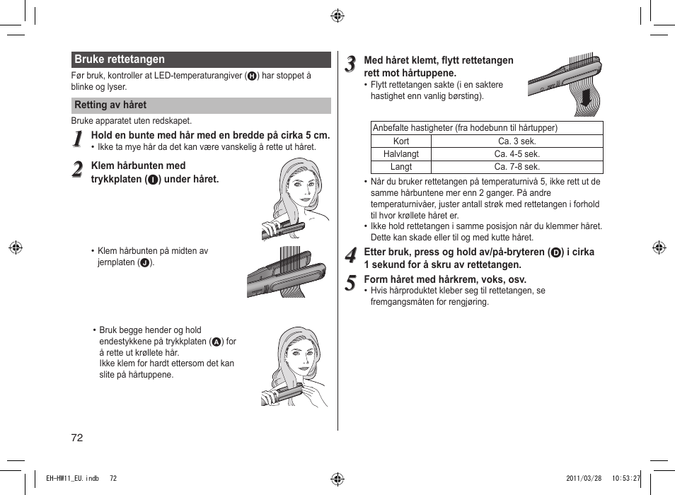 Panasonic EHHW11 User Manual | Page 72 / 158