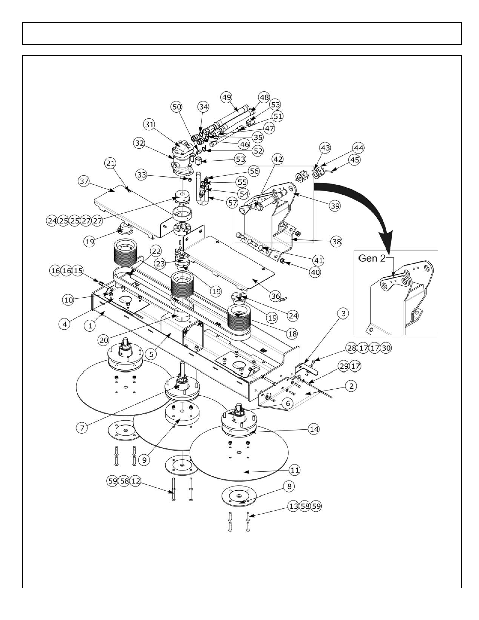 Buzz bar asy - 69 in - gen 2 (part 1) | Alamo 02968915P User Manual | Page 74 / 170