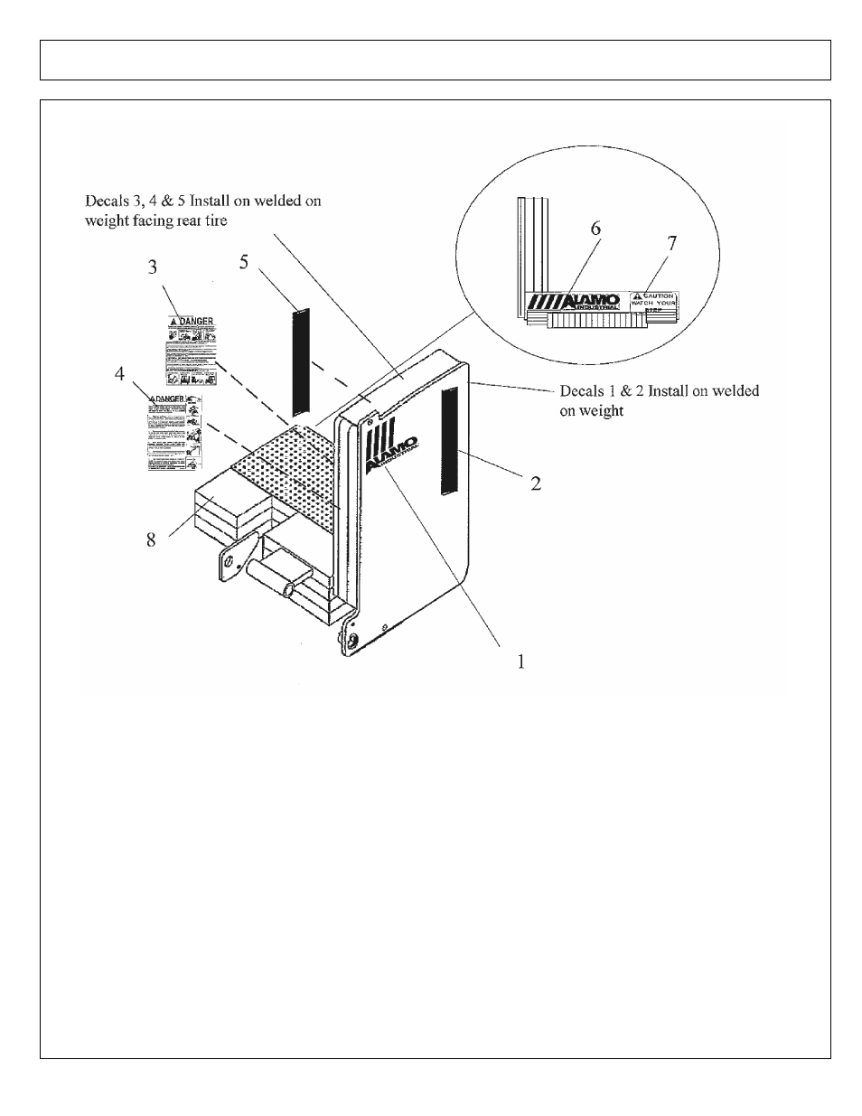 Counter weight w-decals | Alamo Axtreme 02983326P User Manual | Page 54 / 116