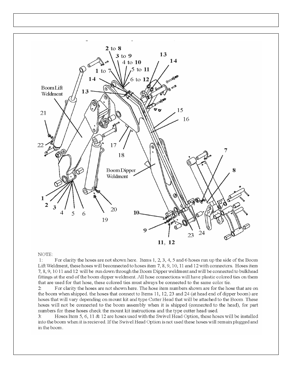 Hose routing - 18 ft boom | Alamo Axtreme 02983326P User Manual | Page 70 / 116