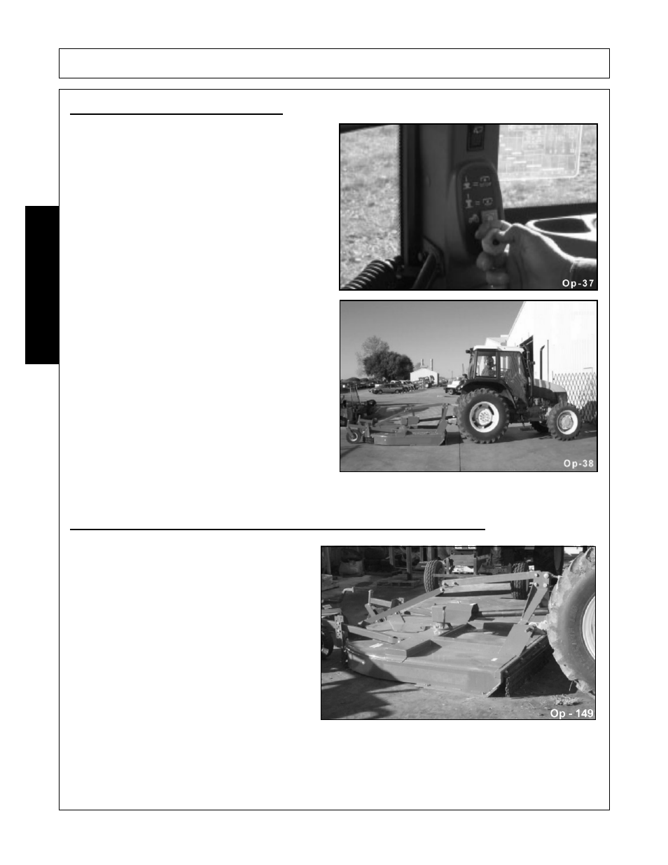 6 shutting down the implement, Disconnecting the mower from the tractor, Operation | Opera t ion | Alamo RX96 User Manual | Page 134 / 172