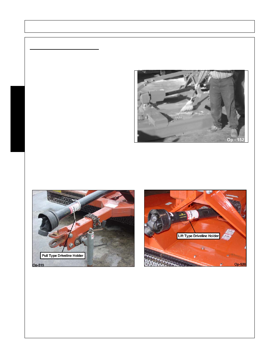 Mower storage, Mower storage -40, Operation | Opera t ion | Alamo RX96 User Manual | Page 136 / 172