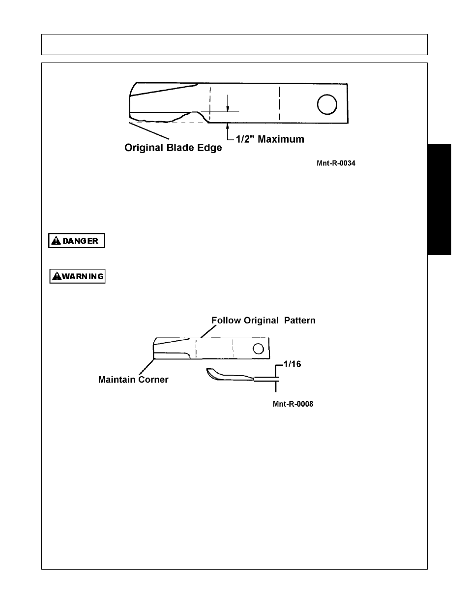 Blade sharpening, Blade sharpening -9, Maintenance | Alamo RX96 User Manual | Page 153 / 172