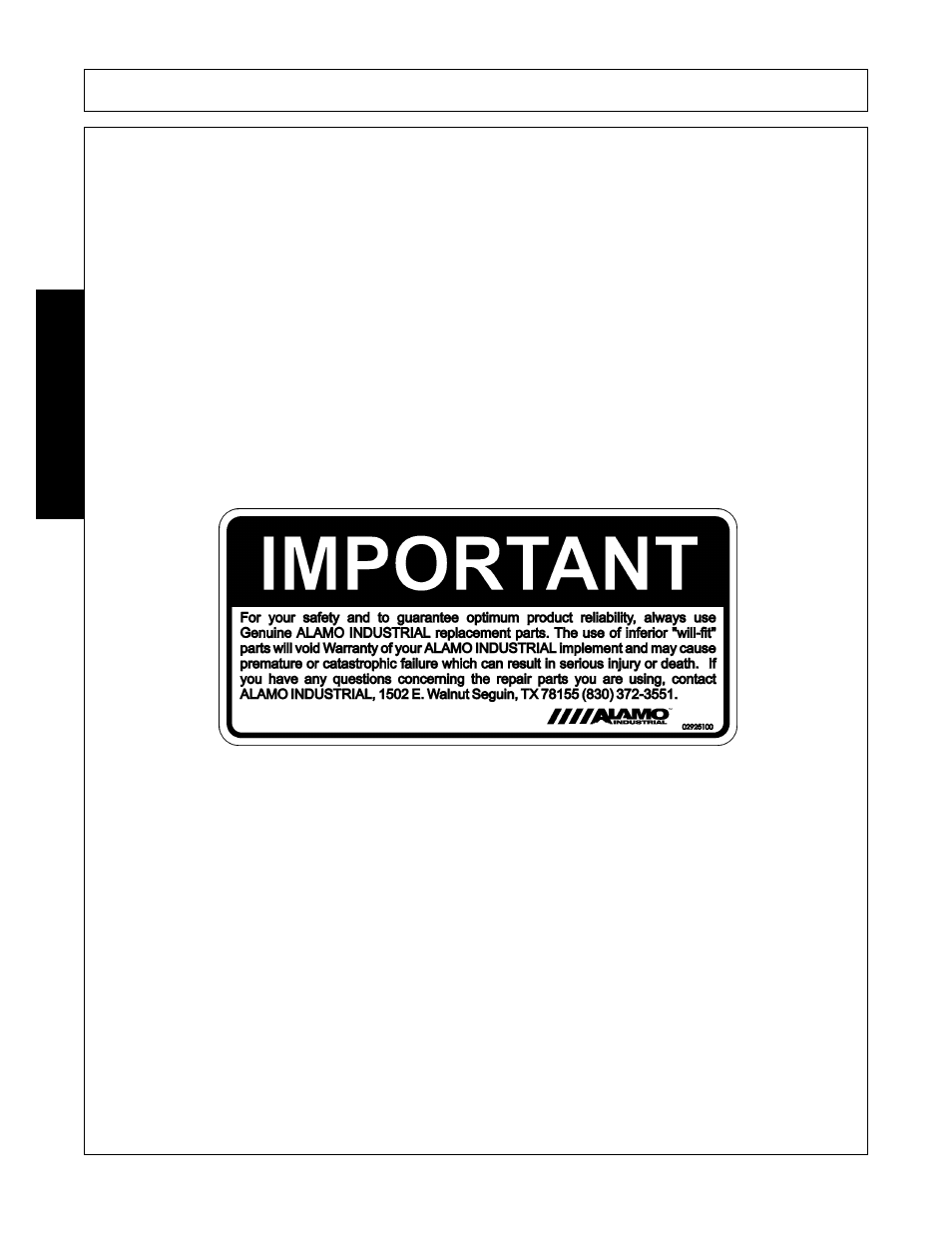 Introduction, Attention owner/operator | Alamo RX96 User Manual | Page 84 / 172