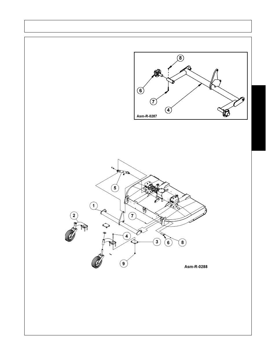 Axle arms, Axle assembly - hyd. offset & semi-mount, Assembly | Assembl y | Alamo RX96 User Manual | Page 89 / 172