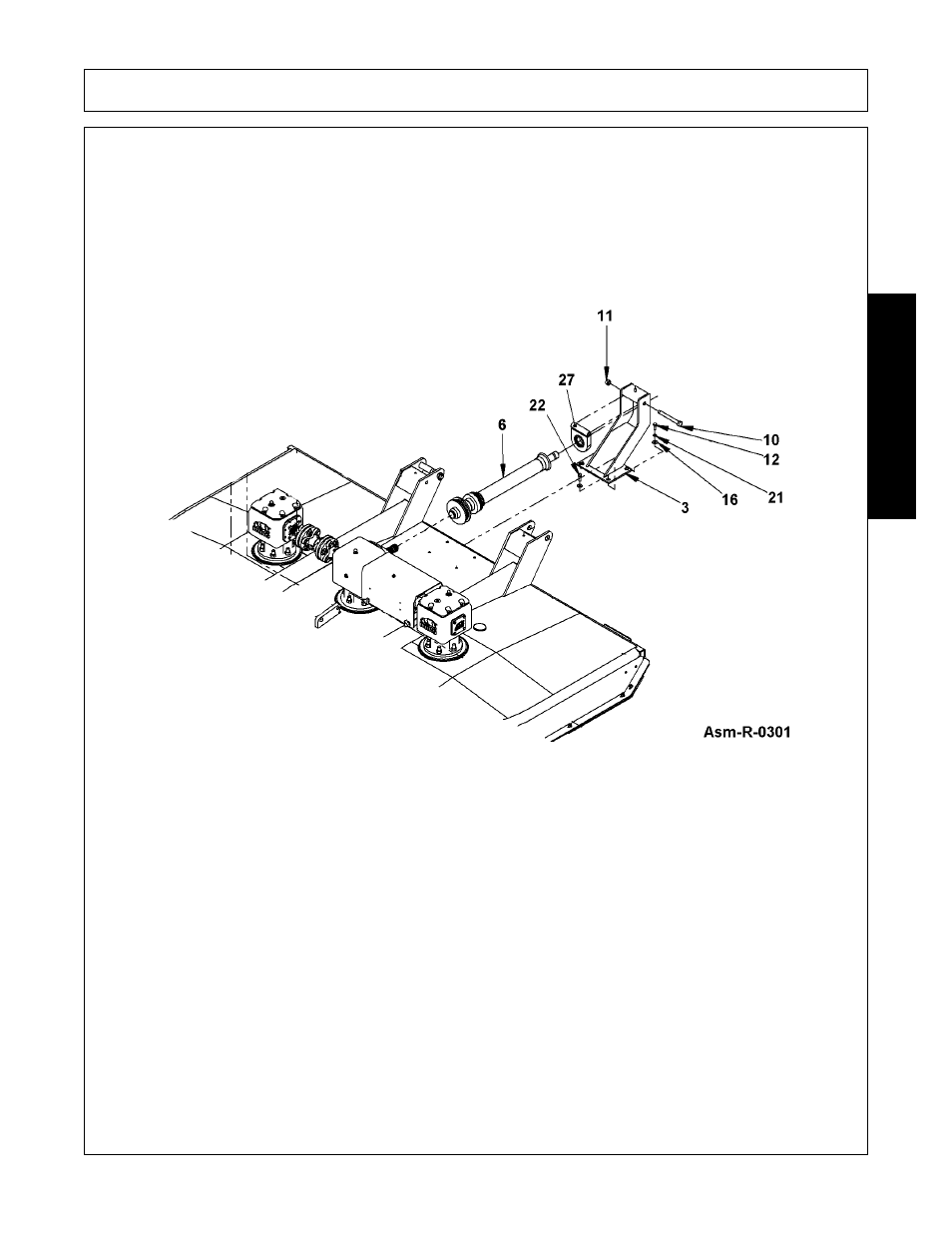 Jackshaft bearing support assembly, Jackshaft bearing support assembly -11, Assembly | Assembl y | Alamo RX96 User Manual | Page 95 / 172