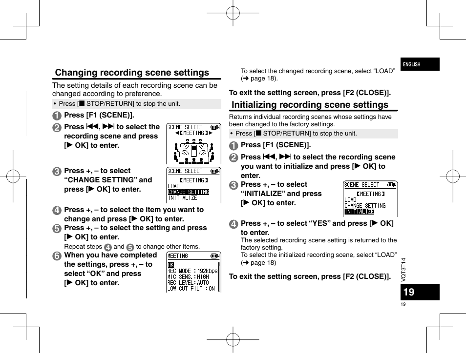 Panasonic RRXS410E User Manual | Page 19 / 230