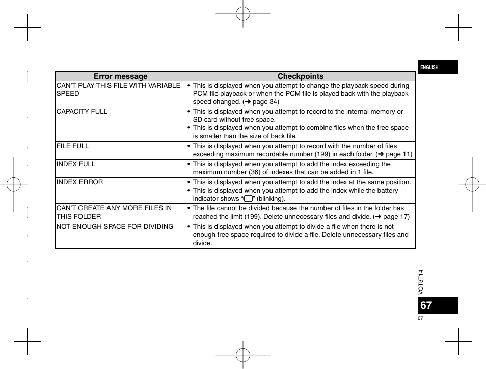 Panasonic RRXS410E User Manual | Page 67 / 230