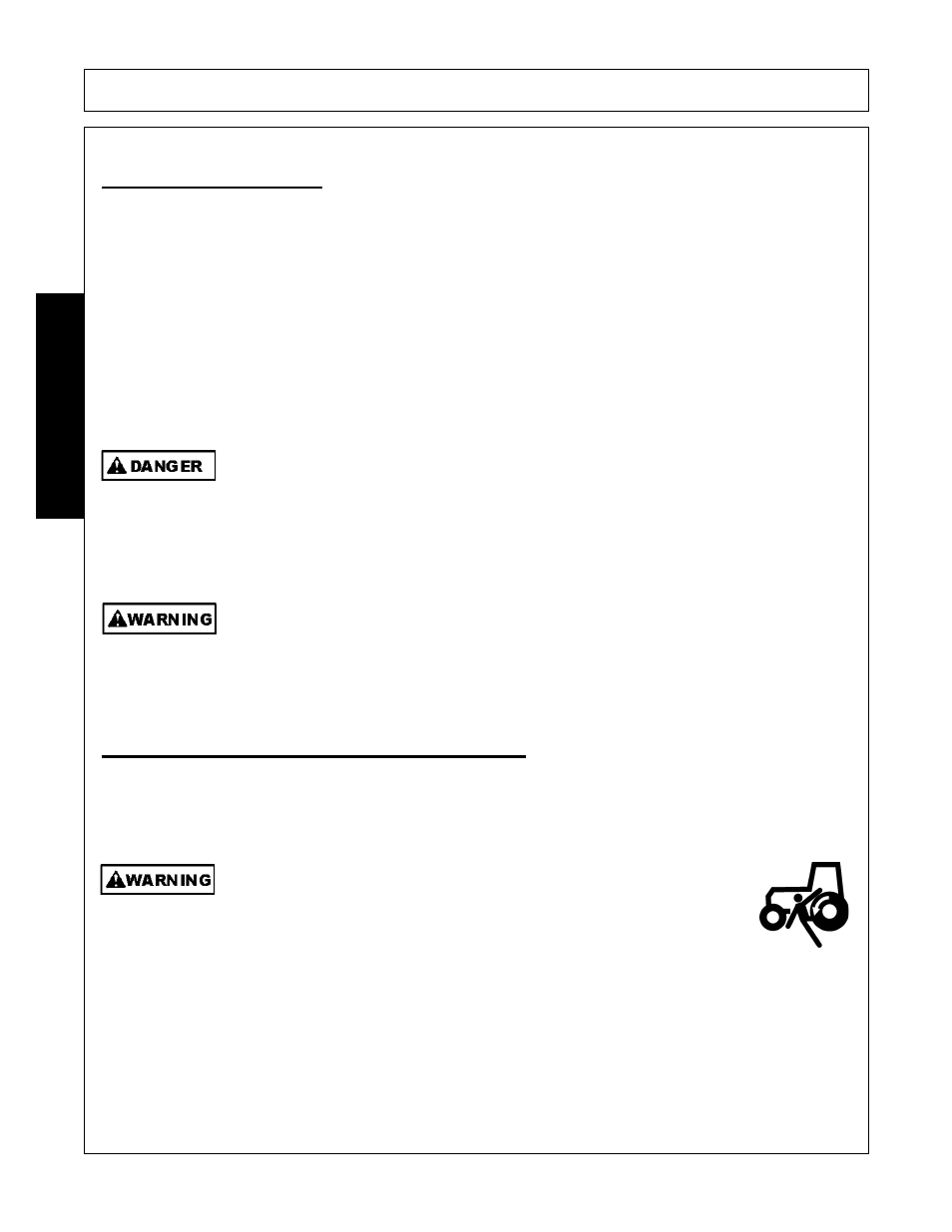 7 power take off (pto), Getting on and off the tractor, Operation | Opera t ion | Alamo FC-0016 User Manual | Page 106 / 170