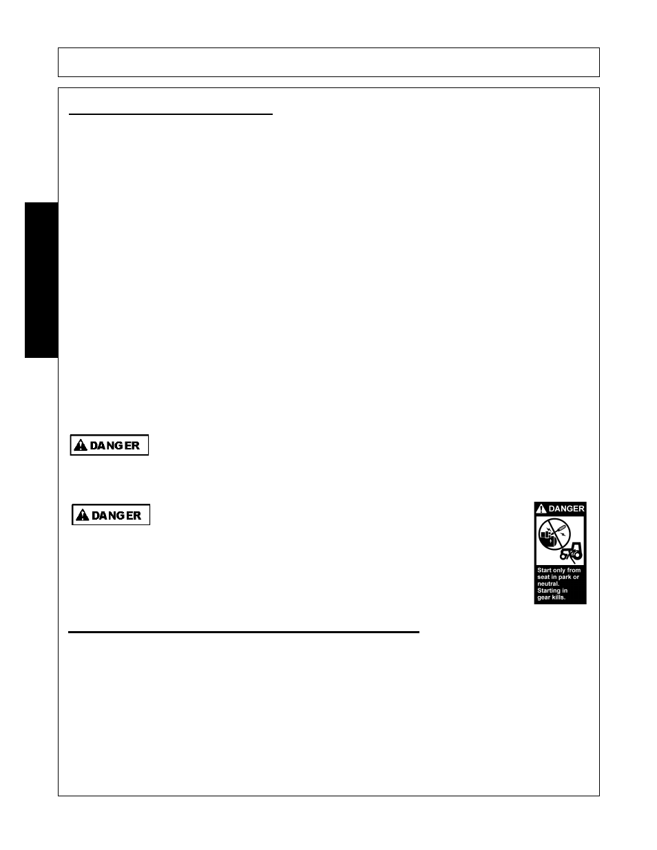 Starting the tractor, Connecting the mower to the tractor, Operation | Opera t ion | Alamo FC-0016 User Manual | Page 108 / 170