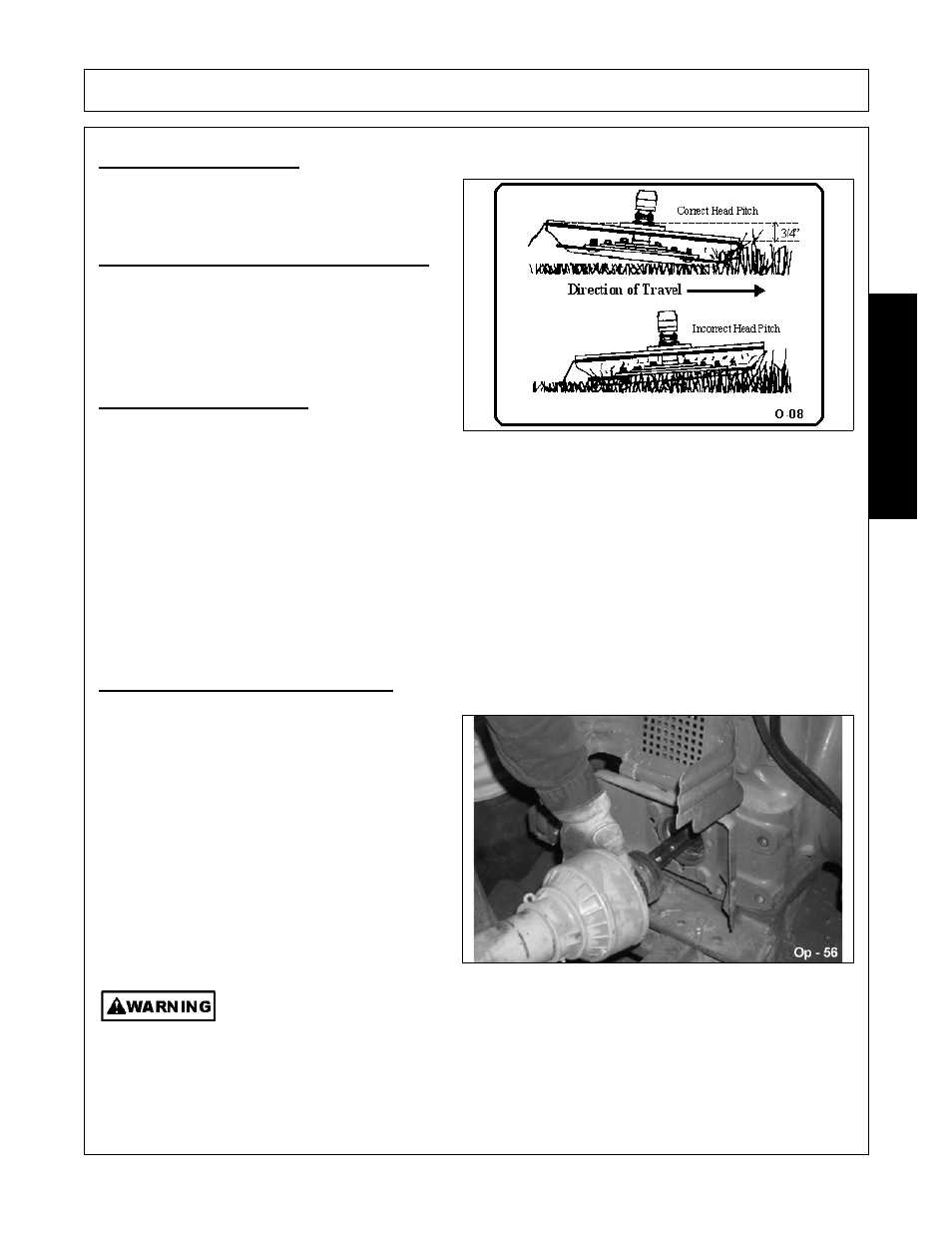 3 setting deck pitch, Driveline attachment, Setting deck pitch -15 driveline attachment -15 | Operation, Opera t ion | Alamo FC-0016 User Manual | Page 113 / 170