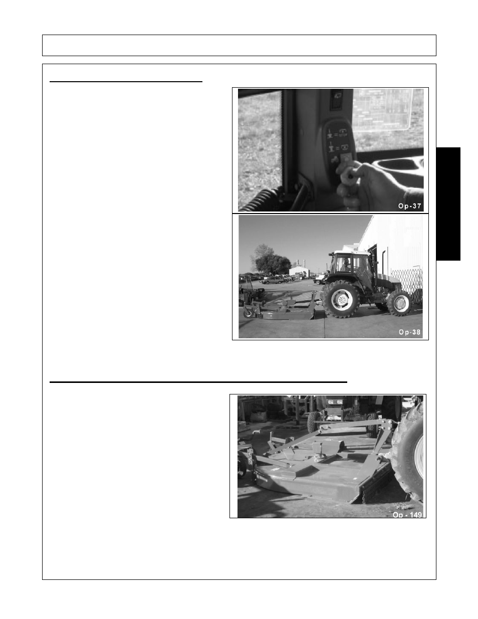 6 shutting down the implement, Disconnecting the mower from the tractor, Operation | Opera t ion | Alamo FC-0016 User Manual | Page 133 / 170