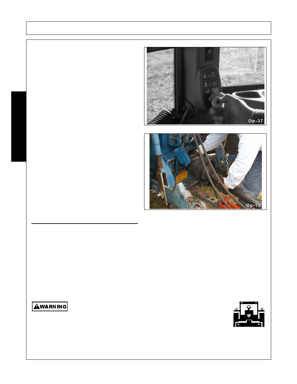 1 transporting on public roadways, Transporting on public roadways -38, Operation | Opera t ion | Alamo FC-0016 User Manual | Page 136 / 170