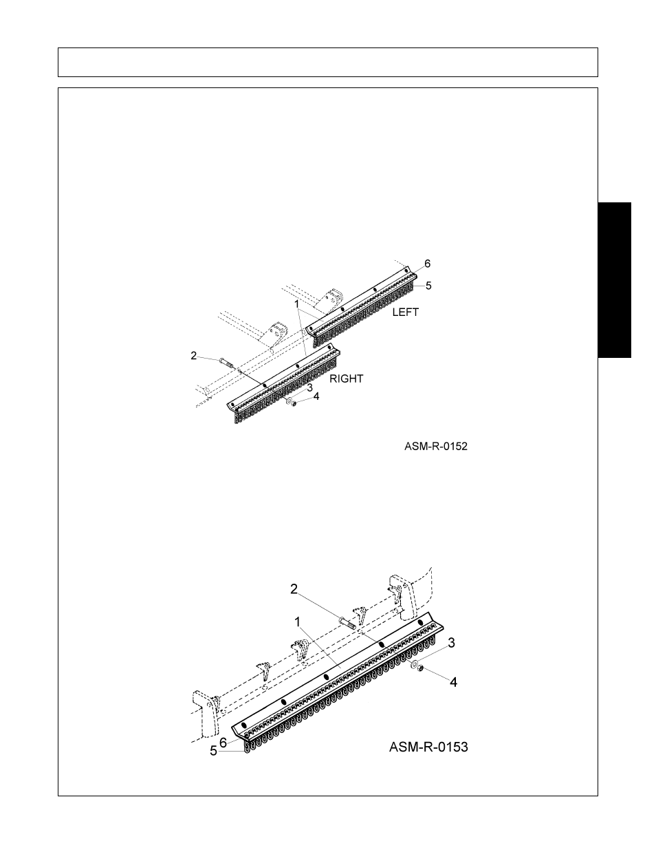Chain guard (extra equipment), Front chain guards, Rear chain guards | Assembly, Assembl y | Alamo FC-0016 User Manual | Page 97 / 170