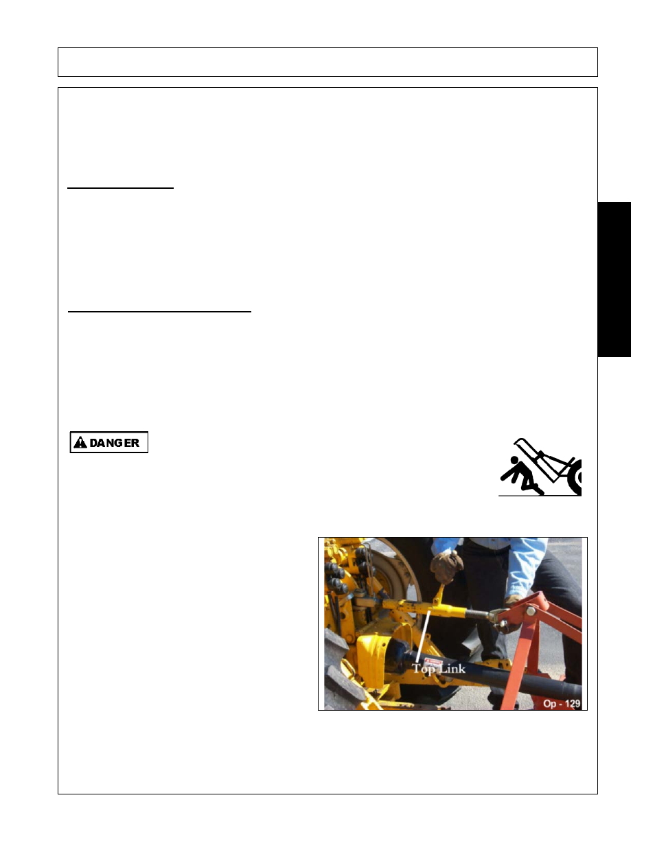 3 safety chains, Setting the mower, Park the tractor and mower on level ground | Shut down the tractor and remove the key, Safety chains -13 setting the mower -13, Operation, Opera t ion | Alamo TW84 User Manual | Page 105 / 154