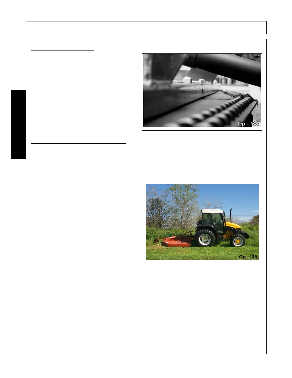 3 raising the mower, 4 driving the tractor and mower, Operation | Opera t ion | Alamo TW84 User Manual | Page 120 / 154