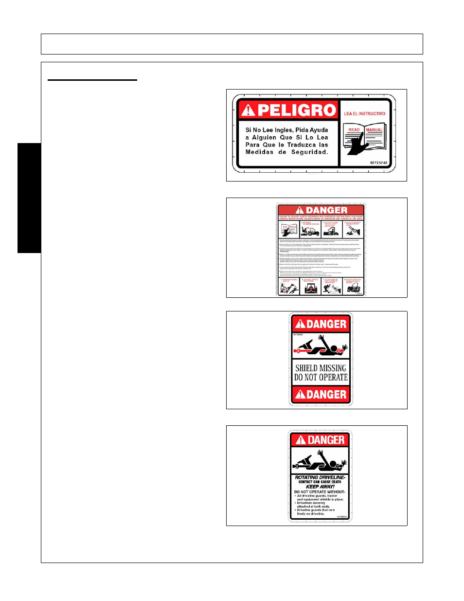 Decal description, Decal description -18, Safety | Alamo TW84 User Manual | Page 24 / 154
