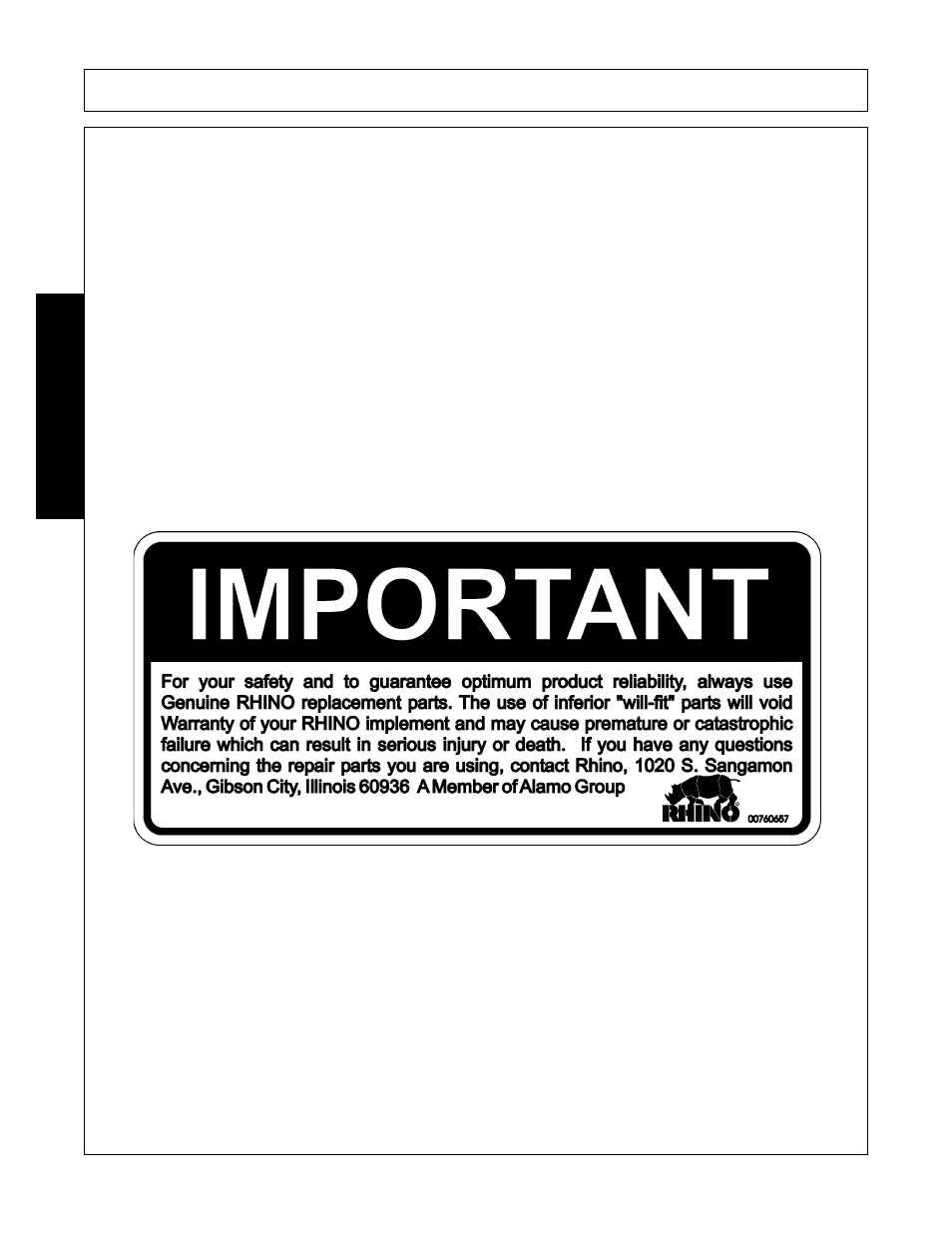 Attention owner/operator, Attention owner/operator -4, Introduction | Alamo TW84 User Manual | Page 78 / 154