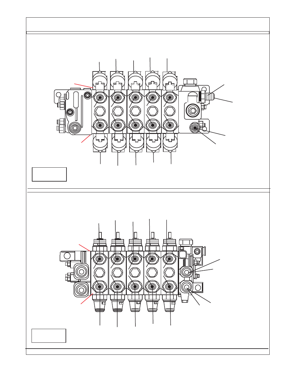 Hydraulic hose connections, Joystick electronic controled valve (optional), Mechanical remote cable controled valve (standard) | Figure 18, Figure 19 | Alamo Axtreme 02984405 User Manual | Page 69 / 106