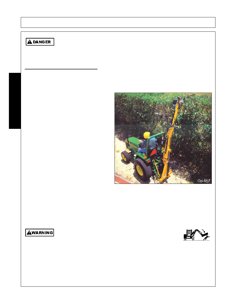 3 driving the tractor and boom, Driving the tractor and boom -24, Operation | Opera t ion | Alamo Swingtrim User Manual | Page 100 / 126