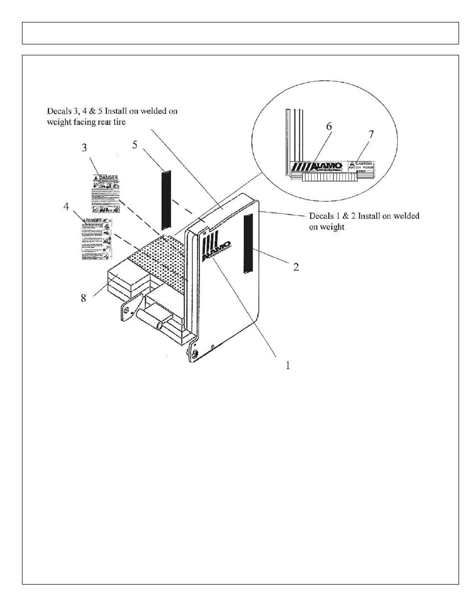Counter weight w-decals | Alamo Axtreme FC-P-0002 User Manual | Page 54 / 114