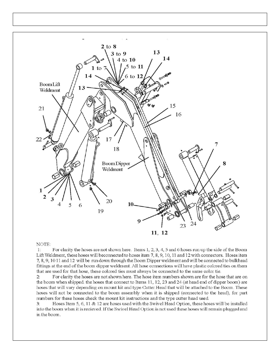 Hose routing - 18 ft boom | Alamo Axtreme FC-P-0002 User Manual | Page 70 / 114