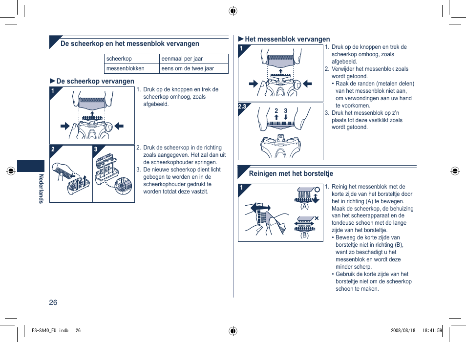 Panasonic ESSA40 User Manual | Page 26 / 92