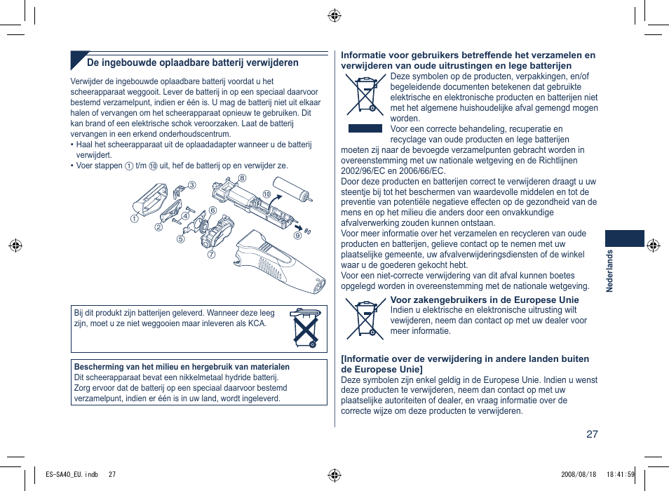 Panasonic ESSA40 User Manual | Page 27 / 92