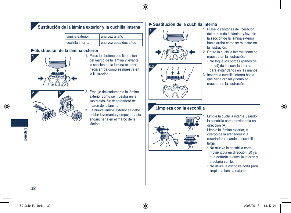 Panasonic ESSA40 User Manual | Page 32 / 92