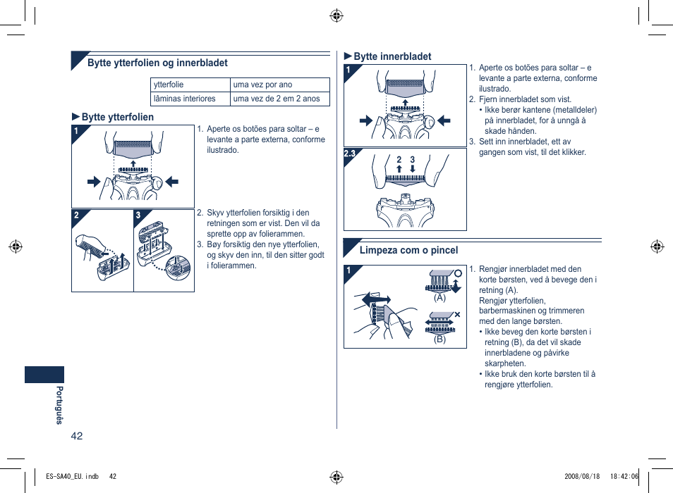 Panasonic ESSA40 User Manual | Page 42 / 92