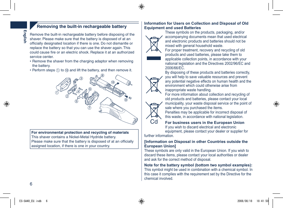 Panasonic ESSA40 User Manual | Page 6 / 92