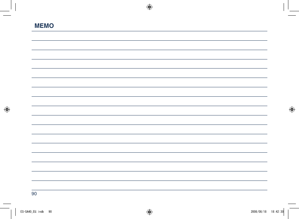 Panasonic ESSA40 User Manual | Page 90 / 92