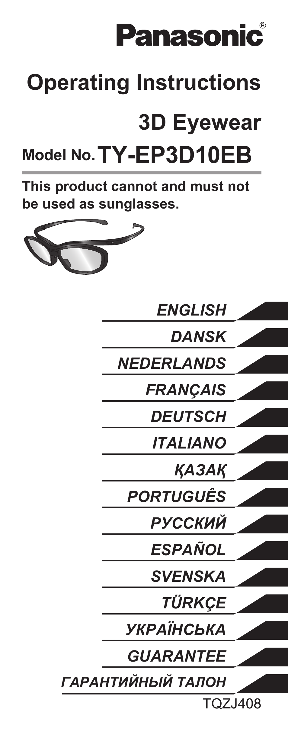 Panasonic TYEP3D10EB User Manual | 102 pages