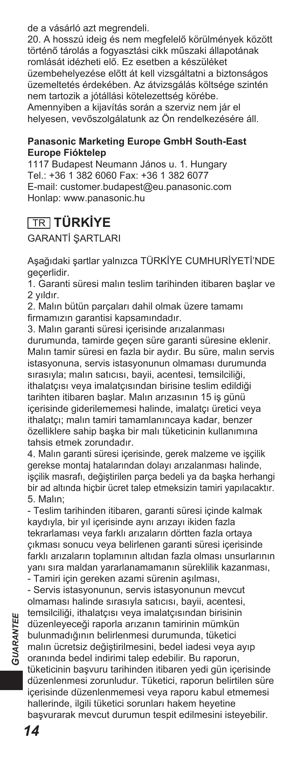 Türkiye | Panasonic TYEP3D10EB User Manual | Page 74 / 102