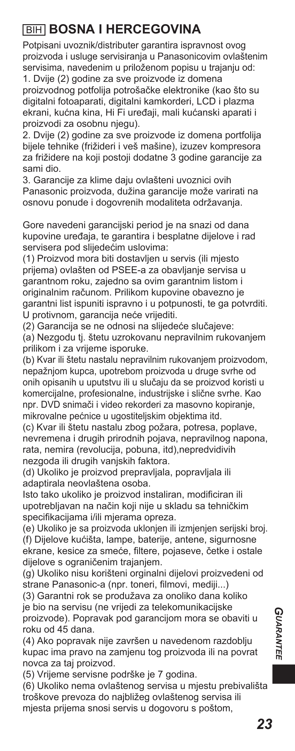 Bosna i hercegovina | Panasonic TYEP3D10EB User Manual | Page 83 / 102