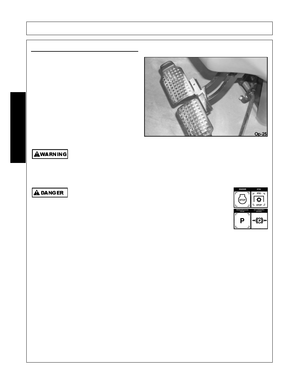 2 brake and differential lock setting, Brake and differential lock setting -32, Operation | Opera t ion | Alamo Machete 2 02986941C User Manual | Page 80 / 122
