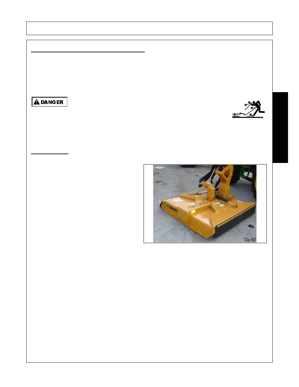 3 operating the attached mower heads, Operating the attached mower heads -37, Operation | Opera t ion | Alamo Machete 2 02986941C User Manual | Page 85 / 122