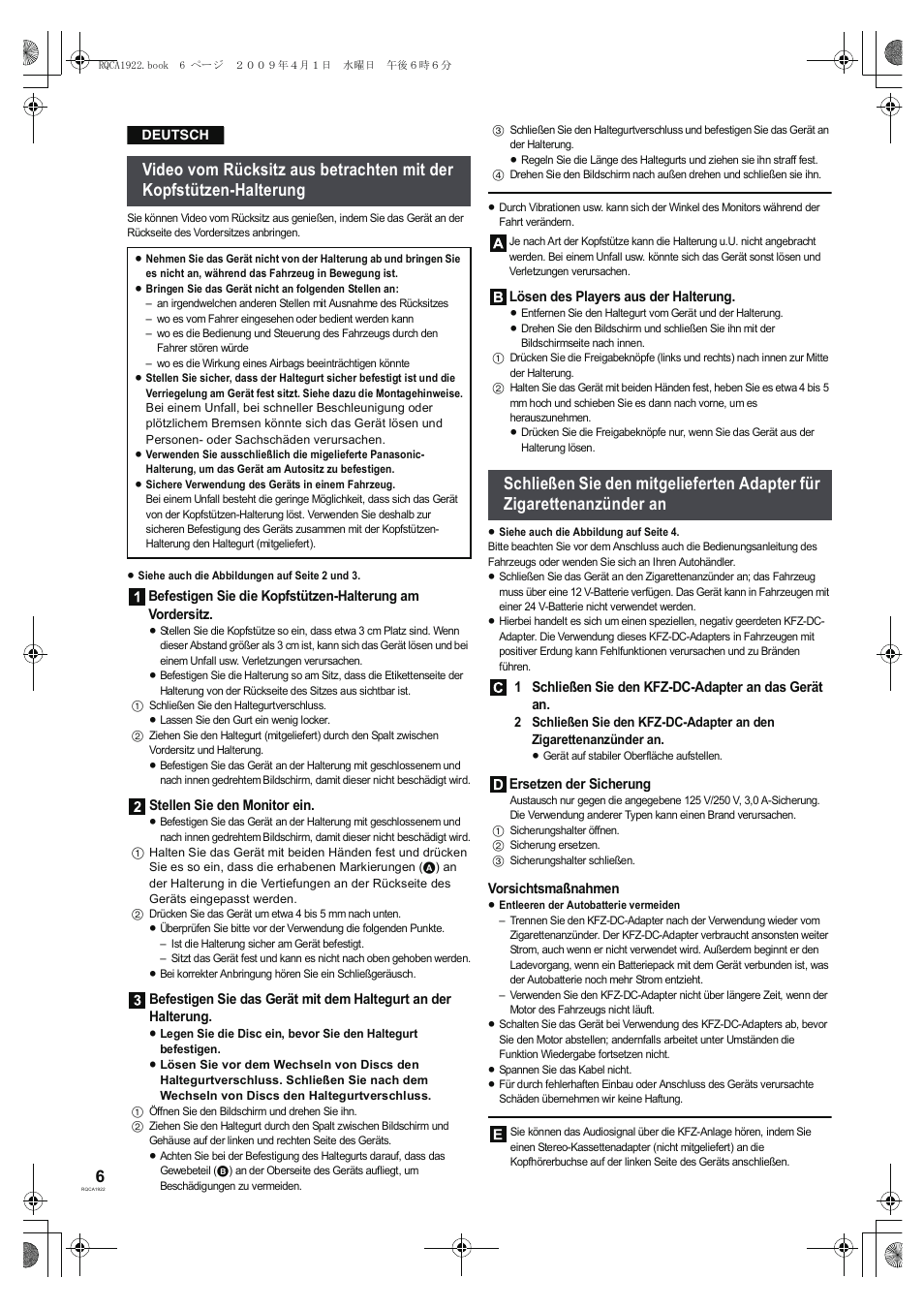 Panasonic DMPB15 User Manual | Page 6 / 12