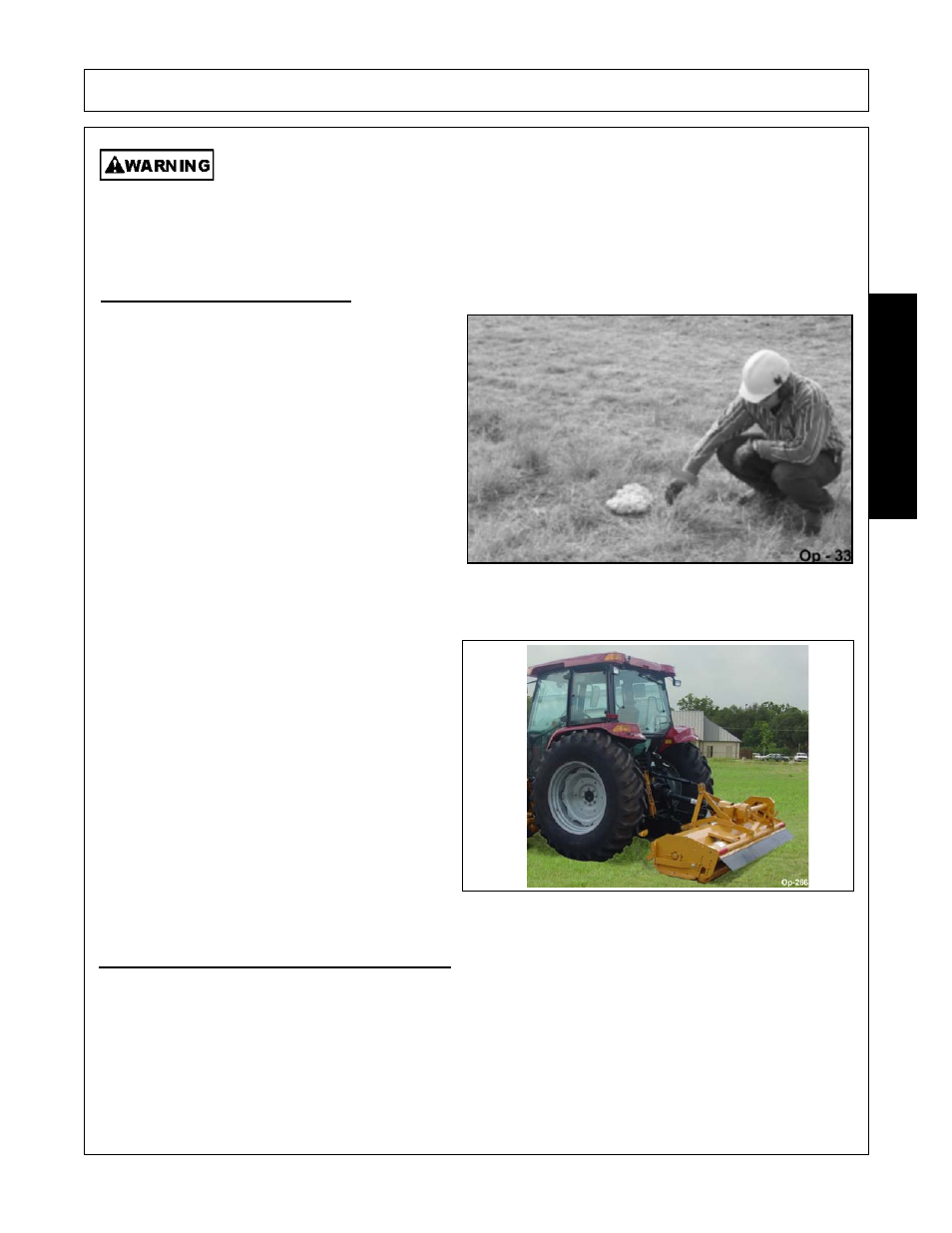1 foreign debris hazards, 2 bystanders/passersby precautions, Operation | Opera t ion | Alamo HYDRO 88 User Manual | Page 103 / 130
