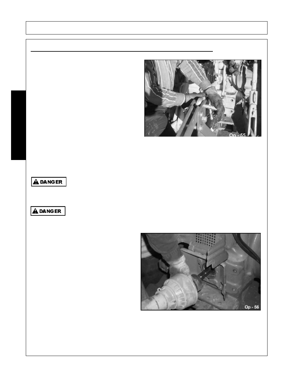 Disconnecting the mower from the tractor, Disconnecting the mower from the tractor -28, Operation | Opera t ion | Alamo HYDRO 88 User Manual | Page 108 / 130
