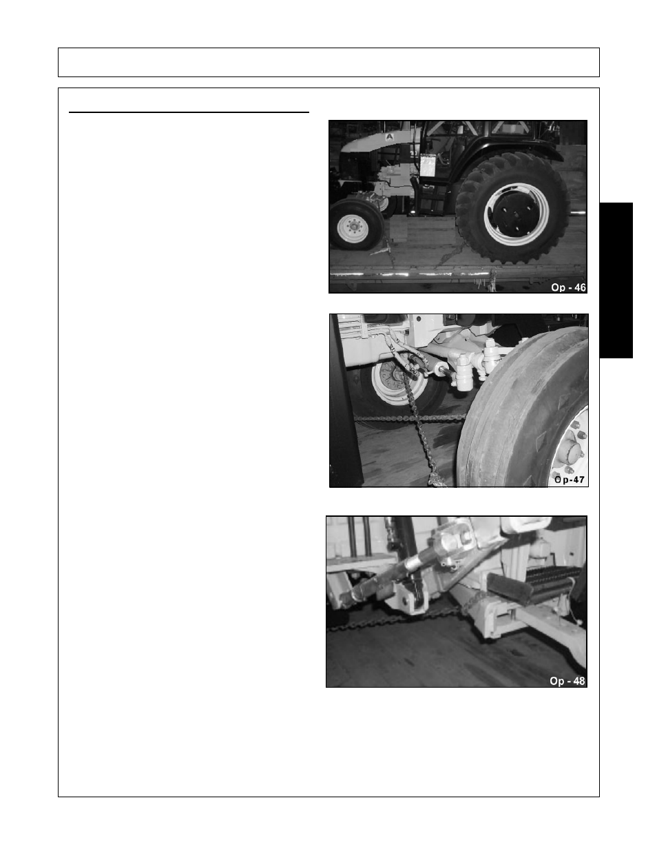 2 hauling the tractor and implement, Hauling the tractor and implement -33, Operation | Opera t ion | Alamo HYDRO 88 User Manual | Page 113 / 130