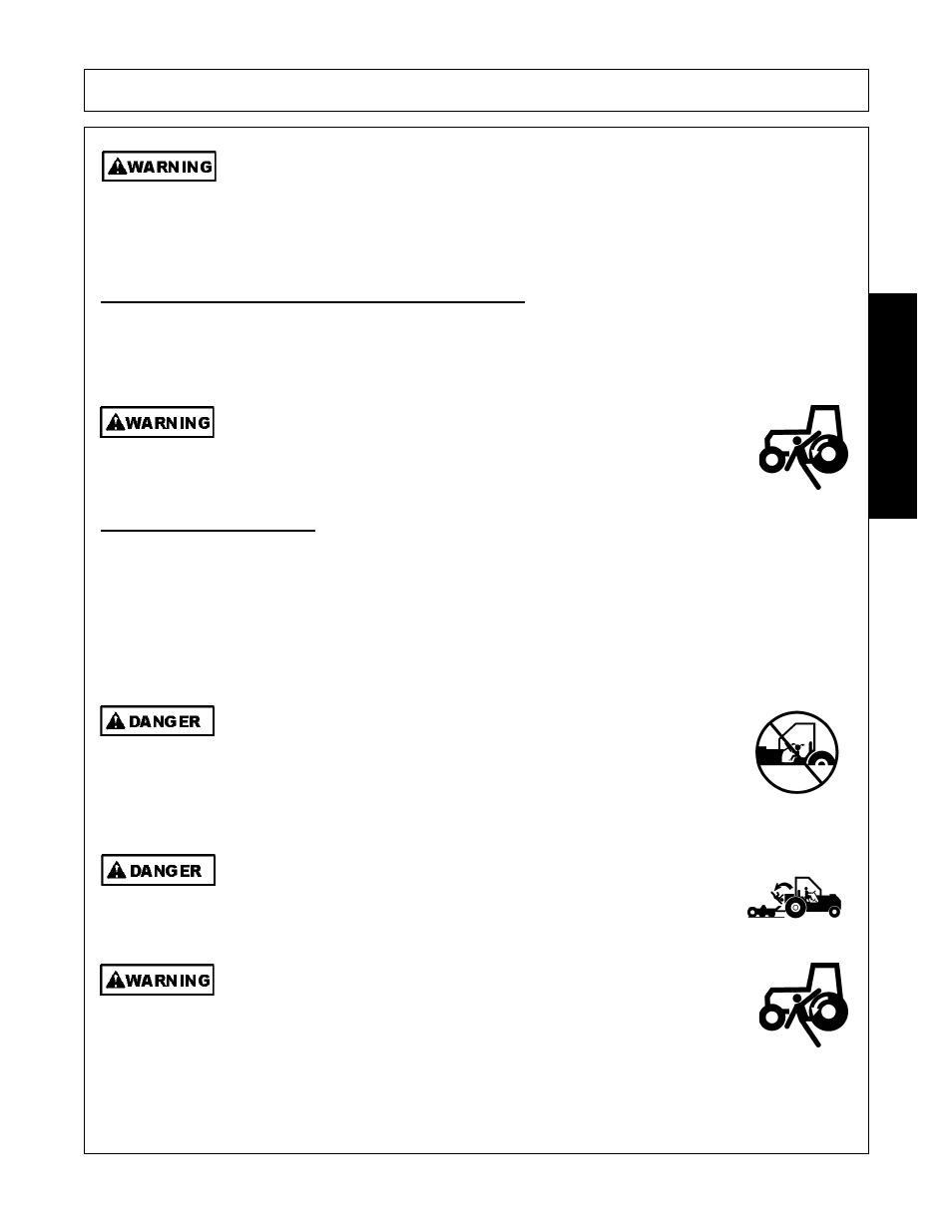 Getting on and off the tractor, 1 boarding the tractor, Operation | Opera t ion | Alamo HYDRO 88 User Manual | Page 87 / 130