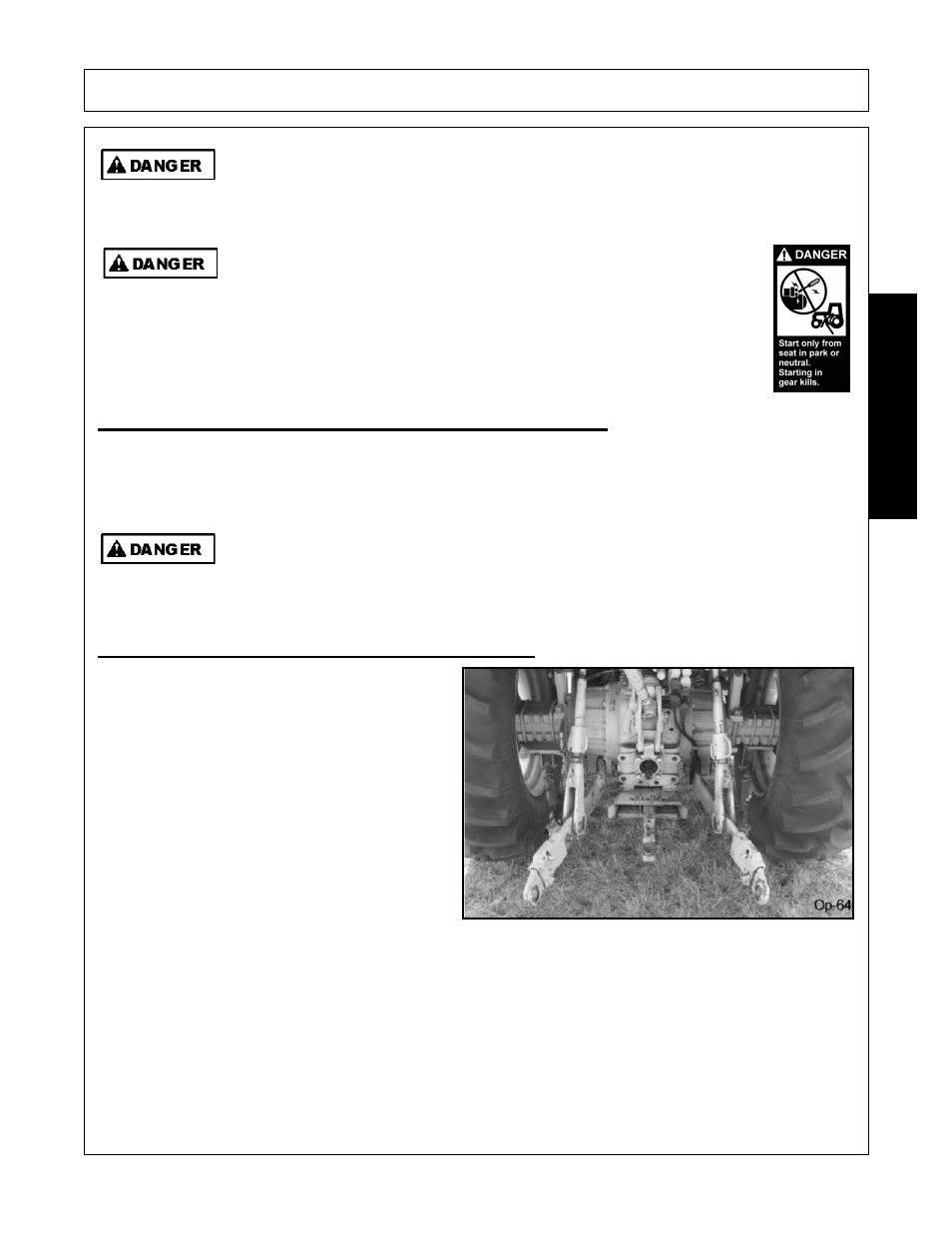 Connecting the mower to the tractor, 1 connecting the mower a-frame to the tractor, Operation | Opera t ion | Alamo HYDRO 88 User Manual | Page 89 / 130